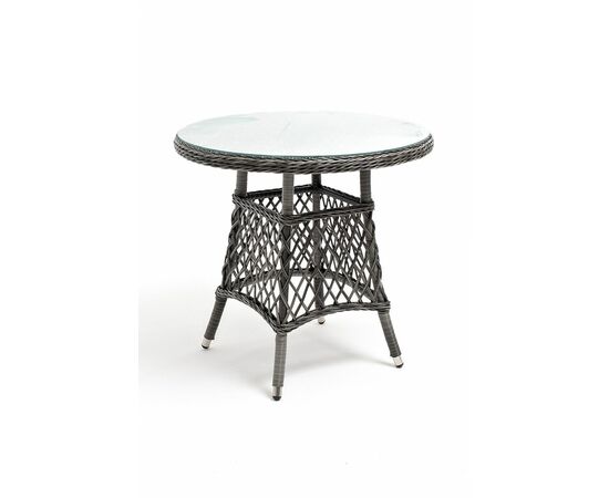 "Эспрессо–80 R" обеденная группа плетеная, цвет графит, изображение 5 | Интернет магазин мебели и декора LifeDekor