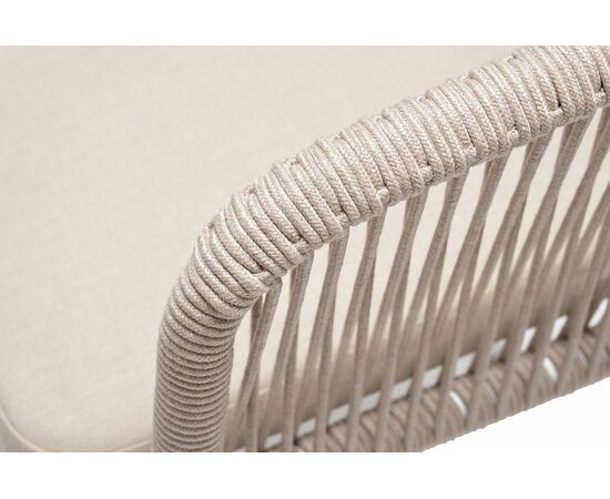 "Малага" обеденная группа на 6 персон со стульями "Марсель", каркас белый, роуп бежевый, изображение 7 | Интернет магазин мебели и декора LifeDekor