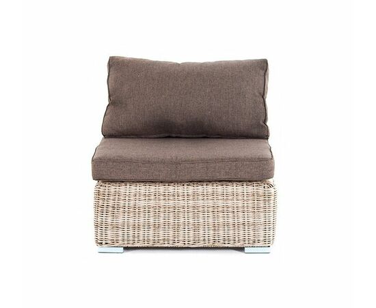 "Лунго" модуль диванный прямой с подушками, цвет бежевый, изображение 2 | Интернет магазин мебели и декора LifeDekor