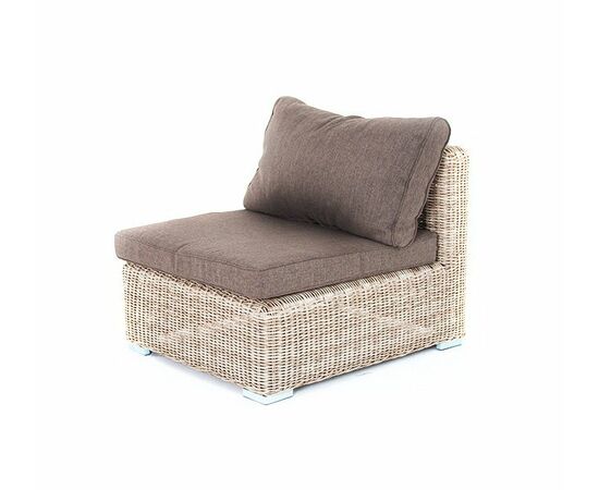 "Лунго" модуль диванный прямой с подушками, цвет бежевый, изображение 3 | Интернет магазин мебели и декора LifeDekor