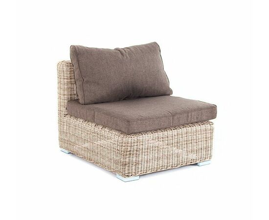 "Лунго" модуль диванный прямой с подушками, цвет бежевый, изображение 4 | Интернет магазин мебели и декора LifeDekor