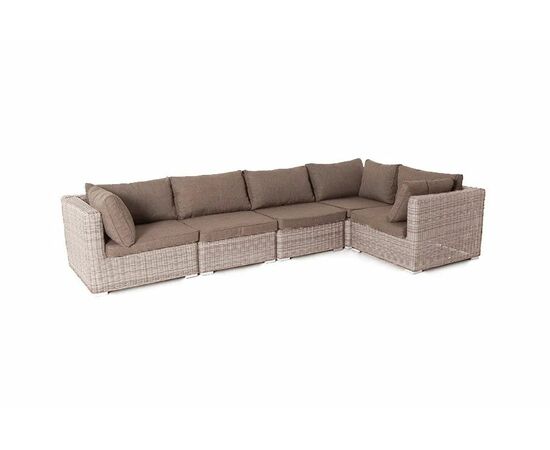 "Лунго" трансформирующийся диван из искусственного ротанга, цвет бежевый, изображение 2 | Интернет магазин мебели и декора LifeDekor