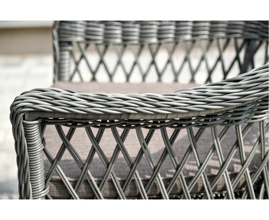 "Сицилия" обеденная группа плетеная, цвет графит, изображение 8 | Интернет магазин мебели и декора LifeDekor