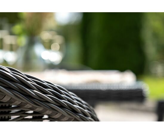 "Сицилия" обеденная группа плетеная, цвет графит, изображение 9 | Интернет магазин мебели и декора LifeDekor