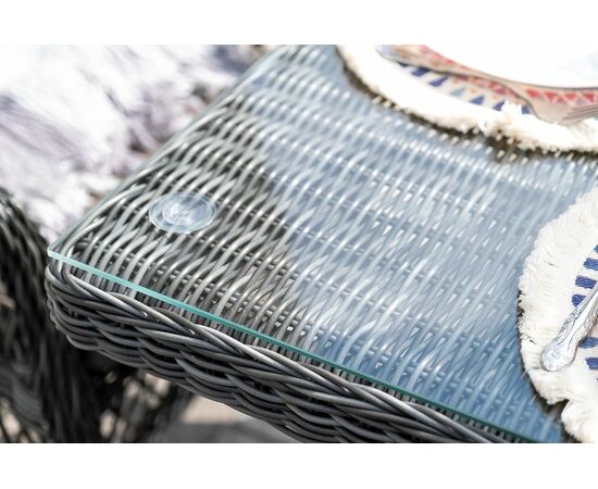 "Сицилия" обеденная группа плетеная, цвет графит, изображение 11 | Интернет магазин мебели и декора LifeDekor