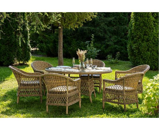"Эспрессо–150 S" обеденная группа плетеная, цвет соломенный | Интернет магазин мебели и декора LifeDekor