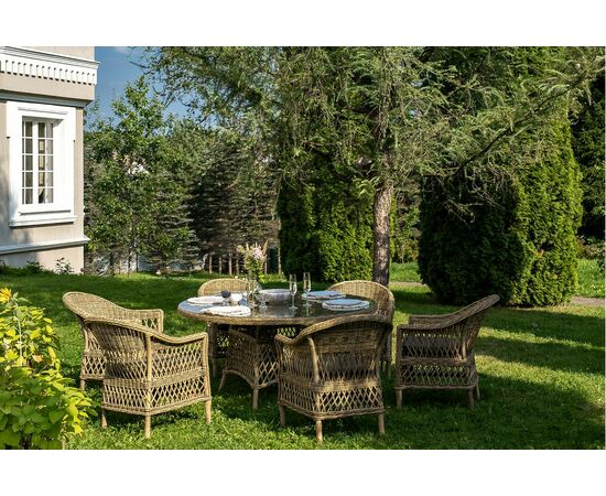 "Эспрессо–150 S" обеденная группа плетеная, цвет соломенный, изображение 6 | Интернет магазин мебели и декора LifeDekor