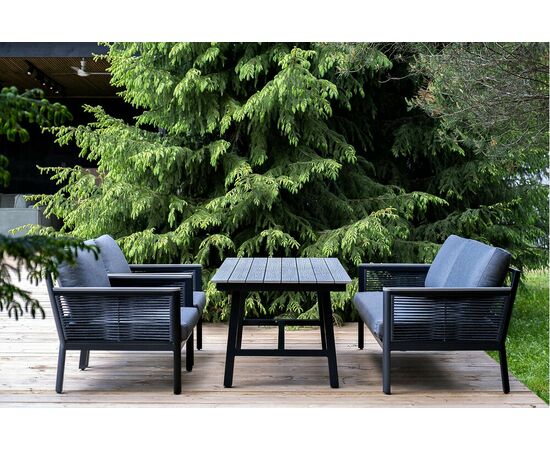 "Сан Ремо" комплект садовый для лаунж-зоны серый, изображение 3 | Интернет магазин мебели и декора LifeDekor
