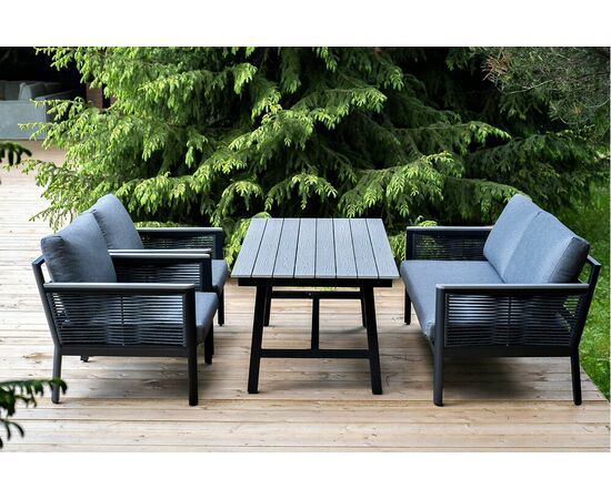 "Сан Ремо" комплект садовый для лаунж-зоны серый, изображение 4 | Интернет магазин мебели и декора LifeDekor