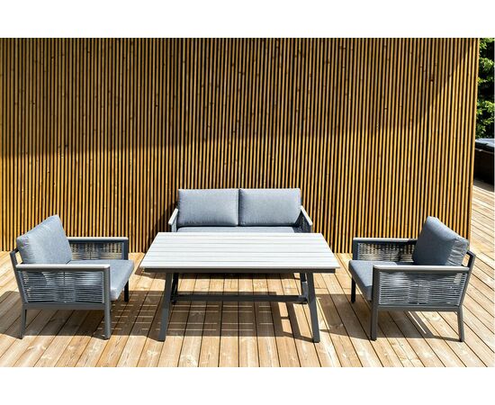 "Сан Ремо" комплект садовый для лаунж-зоны серый, изображение 5 | Интернет магазин мебели и декора LifeDekor