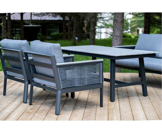 "Сан Ремо" комплект садовый для лаунж-зоны серый, изображение 7 | Интернет магазин мебели и декора LifeDekor