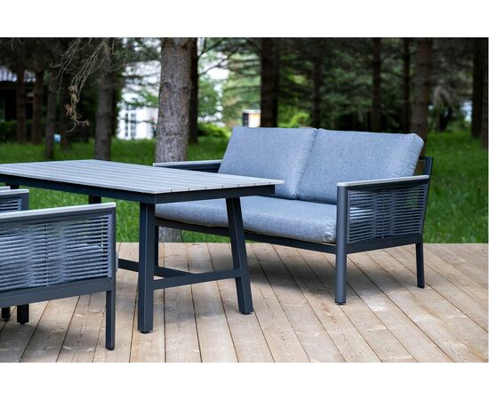 "Сан Ремо" комплект садовый для лаунж-зоны серый, изображение 8 | Интернет магазин мебели и декора LifeDekor
