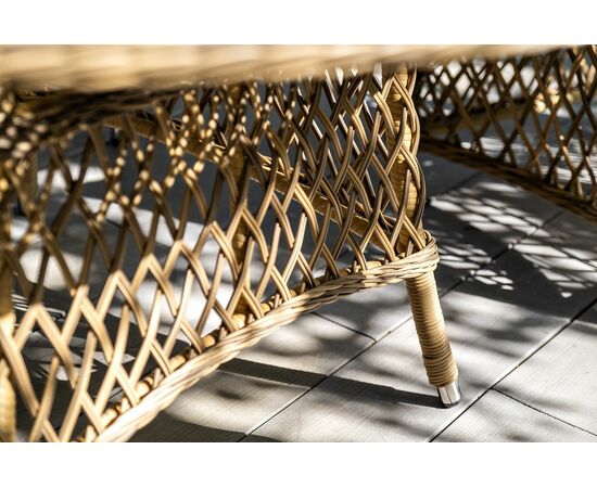 "Эспрессо" плетеный круглый стол, диаметр 150 см, цвет соломенный, изображение 13 | Интернет магазин мебели и декора LifeDekor