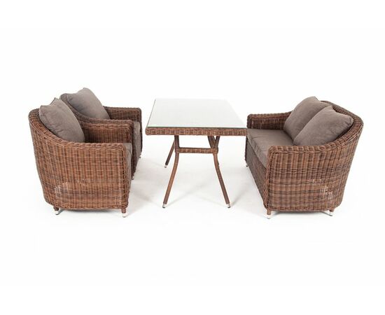 "Кон Панна" обеденная группа плетеная, цвет коричневый, изображение 4 | Интернет магазин мебели и декора LifeDekor