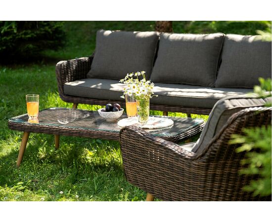 "Прованс" лаунж-зона плетеная из искусственного ротанга, цвет коричневый, изображение 8 | Интернет магазин мебели и декора LifeDekor