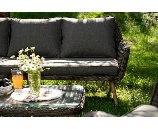 "Прованс" лаунж-зона плетеная из искусственного ротанга, цвет коричневый, изображение 10 | Интернет магазин мебели и декора LifeDekor