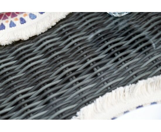 "Амароне" обеденная группа из искусственного ротанга на 6 персон, цвет графит, изображение 14 | Интернет магазин мебели и декора LifeDekor