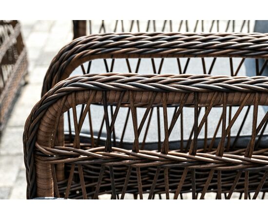 "Цесена" обеденная группа плетеная из искусственного ротанга, цвет коричневый, изображение 9 | Интернет магазин мебели и декора LifeDekor