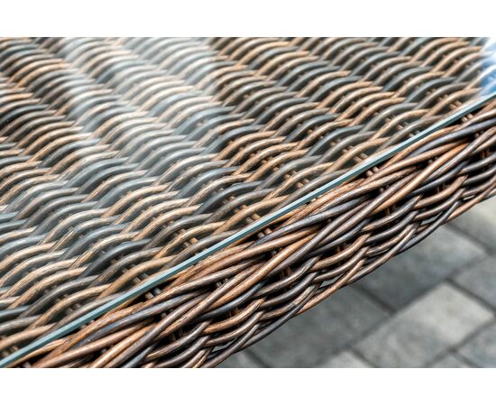 "Цесена" обеденная группа плетеная из искусственного ротанга, цвет коричневый, изображение 12 | Интернет магазин мебели и декора LifeDekor