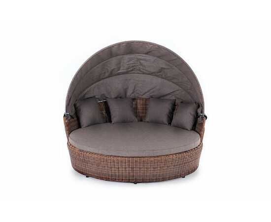 "Стильяно" плетеная кровать круглая, цвет коричневый, изображение 2 | Интернет магазин мебели и декора LifeDekor