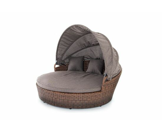 "Стильяно" плетеная кровать круглая, цвет коричневый, изображение 3 | Интернет магазин мебели и декора LifeDekor