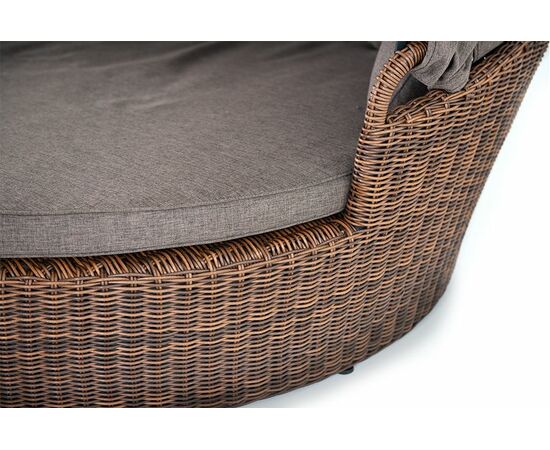 "Стильяно" плетеная кровать круглая, цвет коричневый, изображение 4 | Интернет магазин мебели и декора LifeDekor