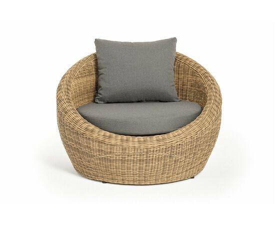 "Барселона" кресло из искусственного ротанга, цвет соломенный, изображение 2 | Интернет магазин мебели и декора LifeDekor