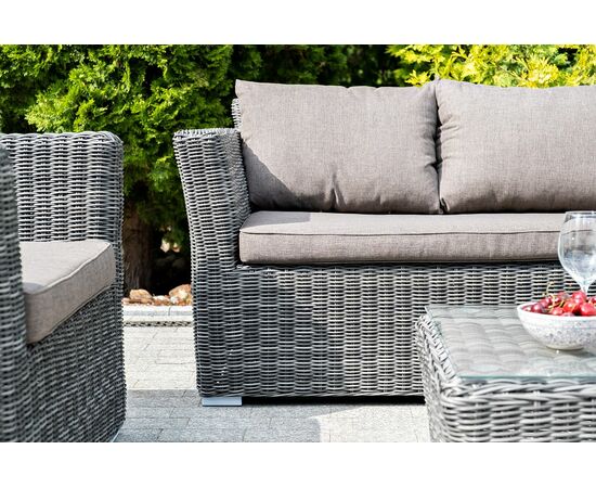 "Капучино" лаунж-зона из искусственного ротанга, цвет графит, изображение 7 | Интернет магазин мебели и декора LifeDekor