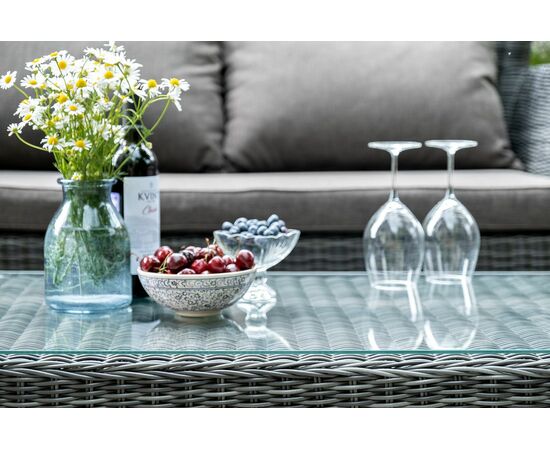 "Капучино" лаунж-зона из искусственного ротанга, цвет графит, изображение 9 | Интернет магазин мебели и декора LifeDekor