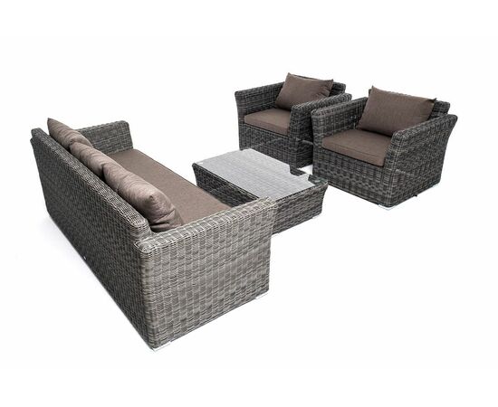 "Капучино" лаунж-зона из искусственного ротанга, цвет графит, изображение 22 | Интернет магазин мебели и декора LifeDekor