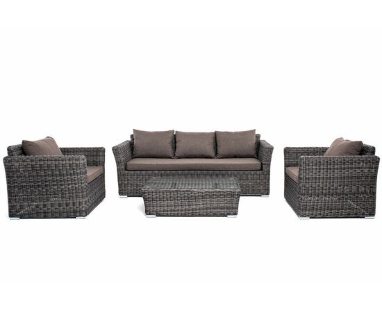 "Капучино" лаунж-зона из искусственного ротанга, цвет графит, изображение 23 | Интернет магазин мебели и декора LifeDekor