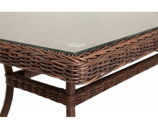 "Латте" плетеный стол из искусственного ротанга 200х90см, цвет коричневый, изображение 4 | Интернет магазин мебели и декора LifeDekor