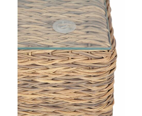 "Лунго" журнальный столик плетеный (гиацинт), цвет соломенный, изображение 2 | Интернет магазин мебели и декора LifeDekor