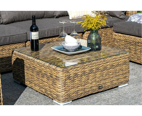 "Лунго" журнальный столик плетеный (гиацинт), цвет соломенный, изображение 6 | Интернет магазин мебели и декора LifeDekor