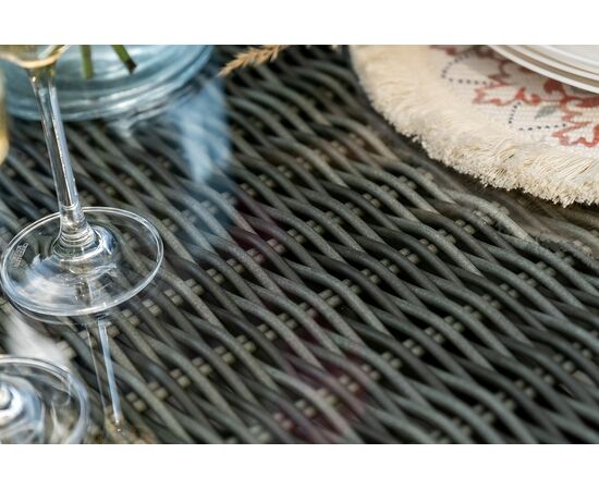 "Эспрессо–118 R" обеденная группа плетеная, цвет графит, изображение 12 | Интернет магазин мебели и декора LifeDekor