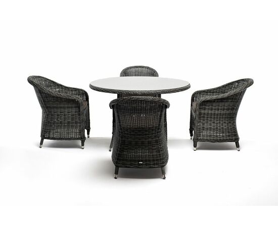 "Эспрессо–118 R" обеденная группа плетеная, цвет графит, изображение 14 | Интернет магазин мебели и декора LifeDekor