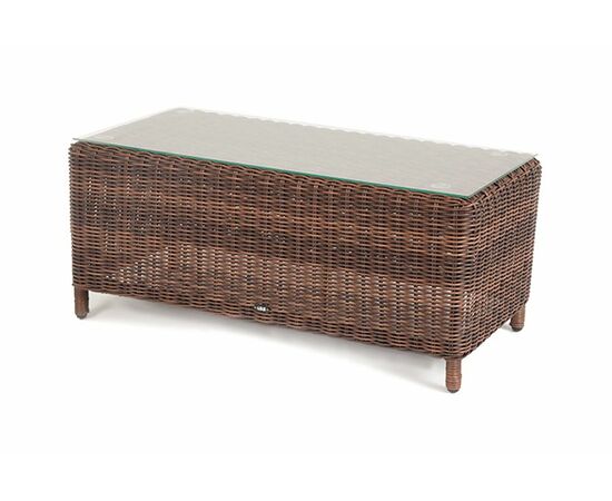 "Кон Панна" столик журнальный из искусственного ротанга, цвет коричневый | Интернет магазин мебели и декора LifeDekor