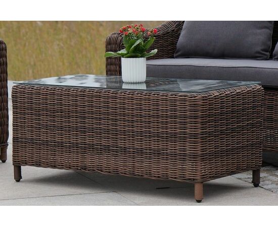 "Кон Панна" столик журнальный из искусственного ротанга, цвет коричневый, изображение 5 | Интернет магазин мебели и декора LifeDekor