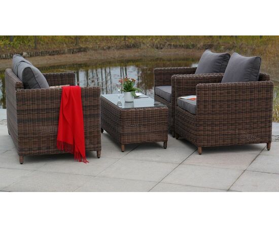 "Кон Панна" столик журнальный из искусственного ротанга, цвет коричневый, изображение 9 | Интернет магазин мебели и декора LifeDekor