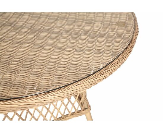 "Эспрессо" плетеный круглый стол, диаметр 118 см, цвет соломенный, изображение 3 | Интернет магазин мебели и декора LifeDekor