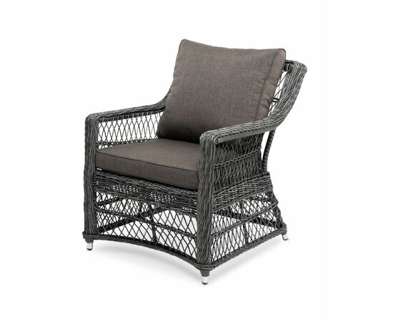 "Гранд Латте" кресло из искусственного ротанга, цвет графит | Интернет магазин мебели и декора LifeDekor
