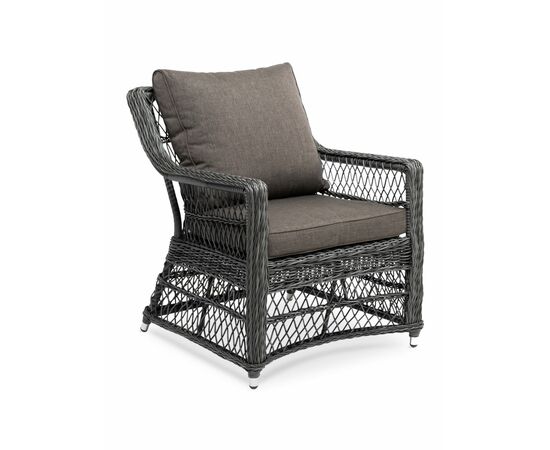 "Гранд Латте" кресло из искусственного ротанга, цвет графит, изображение 3 | Интернет магазин мебели и декора LifeDekor