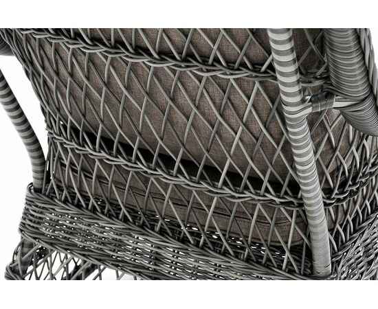 "Гранд Латте" кресло из искусственного ротанга, цвет графит, изображение 10 | Интернет магазин мебели и декора LifeDekor