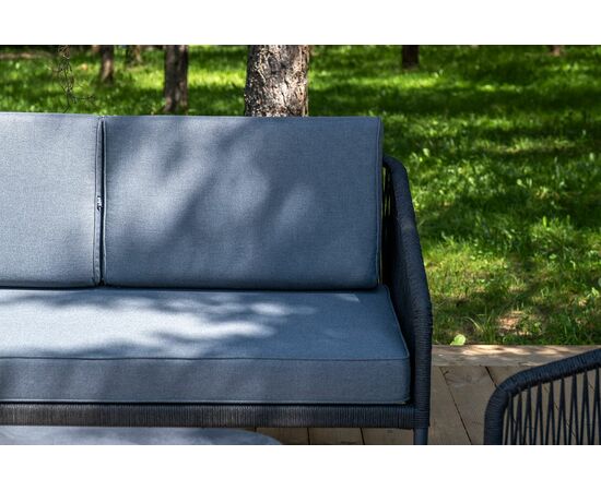 "Канны" модульная угловая лаунж-зона из роупа (веревки), цвет темно-серый, изображение 7 | Интернет магазин мебели и декора LifeDekor