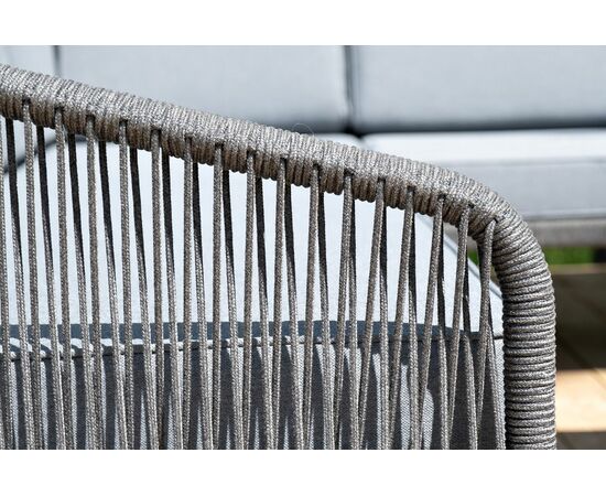 "Канны" модульная угловая лаунж-зона из роупа (веревки), цвет темно-серый, изображение 11 | Интернет магазин мебели и декора LifeDekor