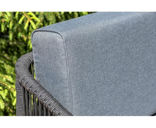 "Канны" модульная угловая лаунж-зона из роупа (веревки), цвет темно-серый, изображение 13 | Интернет магазин мебели и декора LifeDekor