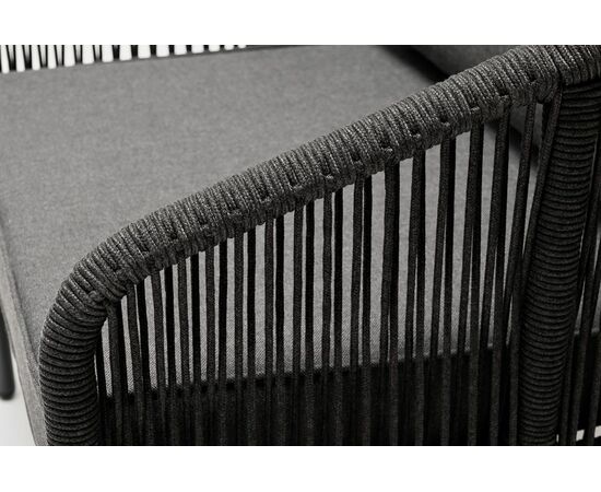 "Канны" модульная угловая лаунж-зона из роупа (веревки), цвет темно-серый, изображение 21 | Интернет магазин мебели и декора LifeDekor