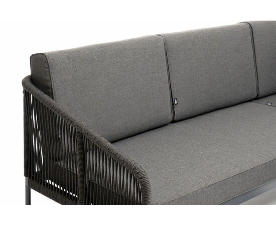 "Канны" модульная угловая лаунж-зона из роупа (веревки), цвет темно-серый, изображение 22 | Интернет магазин мебели и декора LifeDekor