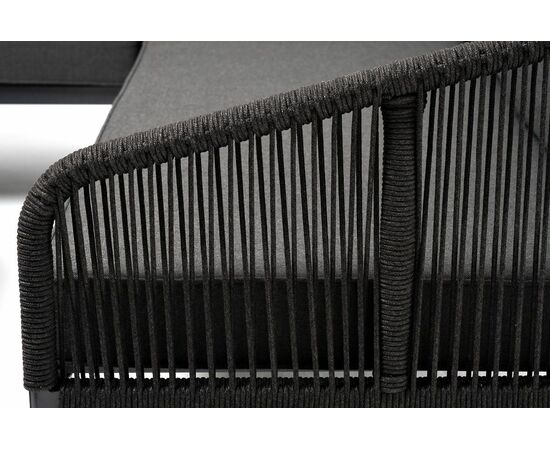 "Канны" модульная угловая лаунж-зона из роупа (веревки), цвет темно-серый, изображение 24 | Интернет магазин мебели и декора LifeDekor