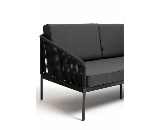 "Канны" модульная угловая лаунж-зона из роупа (веревки), цвет темно-серый, изображение 26 | Интернет магазин мебели и декора LifeDekor